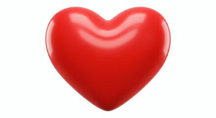 Fototapeta premium Red heart isolated on transparent background