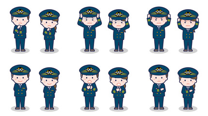 パイロットの男女 05