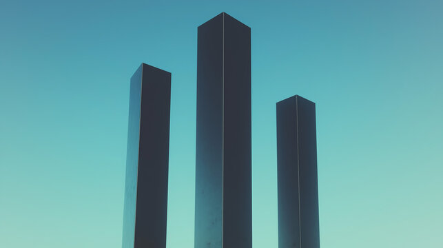 Abstract Modern Pillars