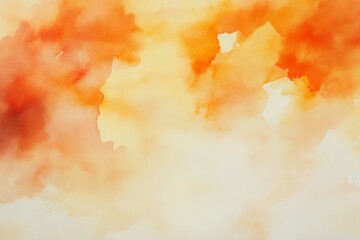 Orange watercolor abstract texture background