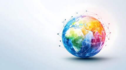 Global Network Connections Illustrating Worldwide Communication