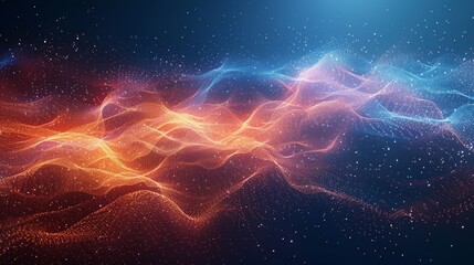 Abstract energy waves, cosmic background, digital art, website banner