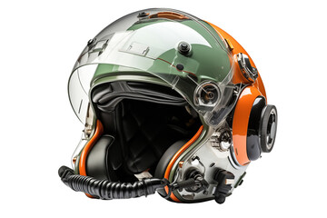 Pilot's helmet, isolated on transparent background