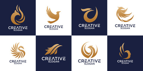 simple and elegant phoenix circle vector illustration concept suitable for all kind business, accounting, legal, management, sport, security etc.
