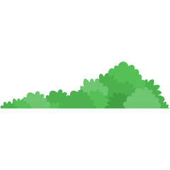 Cartoon Grass Decorative. Vector Illustration Isolated on White Background.