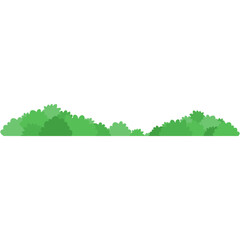 Fototapeta premium Cartoon Grass Decorative. Vector Illustration Isolated on White Background.