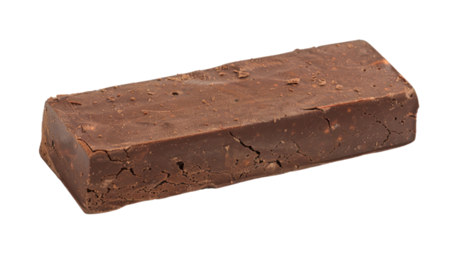 Protein bar with chocolate flavour isolated on transparent background