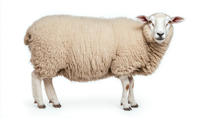 Fototapeta premium Sheep isolated on white background.