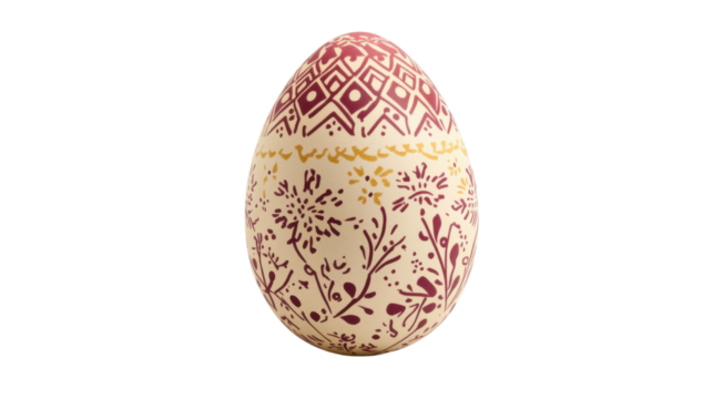 Decorated easter egg rotating on transparent background - Powered by Adobe