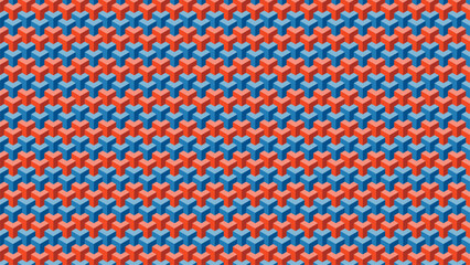 Design an abstract background with a geometric triangle pattern in red-orange and light blue, creating a bold and dynamic contrast.