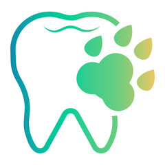 tooth Line Gradient Icon