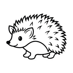 Hedgehog Cartoon Vector Illustration Icon Design