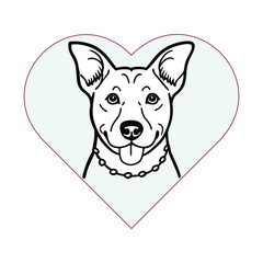 Dog, dog head, cute dog, dog face, puppy head, cartoon dog, dog icon, dog logo, vector dog