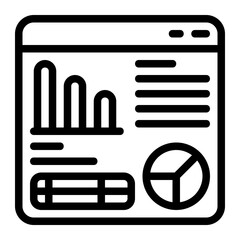 Data Analytics Dashboard Line Icon