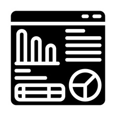 Data Analytics Dashboard Solid Icon