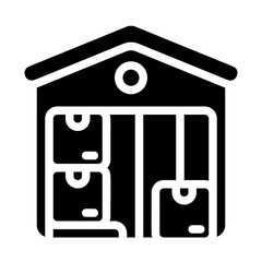 Inventory Boxes Solid Icon