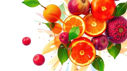 Abstract Fruit Tapestry: Reimagining Nature's Bounty