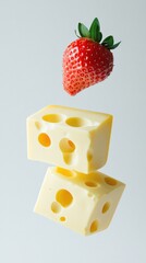 Strawberry and Swiss Cheese Culinary Still Life