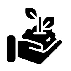 Tree Planting Solid Icon