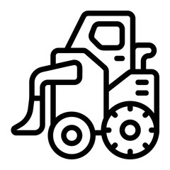 Wheel Loader Line Icon