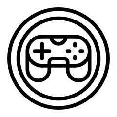 Game Token Line Icon