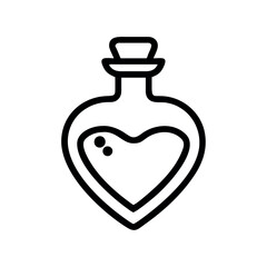 Magic Potion Bottle Love Elixir Line Art