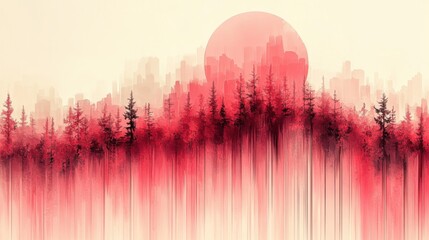 A minimalist gradient blending soft coral pink into pale cream, with a warm and inviting aesthetic.