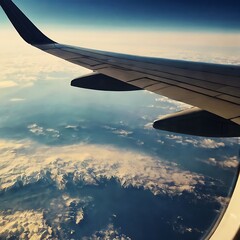 Obraz premium view from airplane window