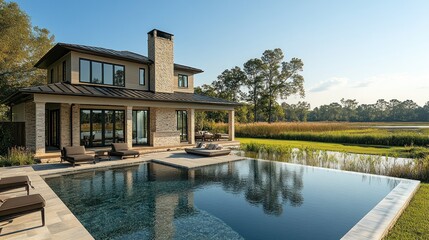 Luxury Lakefront Home with Infinity Pool