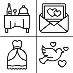 National Wedding Planning Day,calendar, date, day, month, number, march, september, computer, event, business vector design icon symbol set 