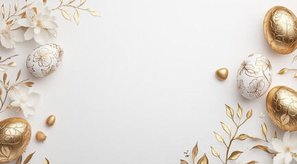 Obraz premium easter eggs border