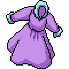 Fototapeta premium pixel art of girl sweater dress