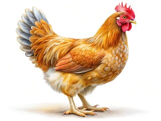 White Background Chicken