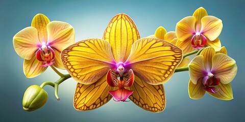 Yellow Orchid Flower - Moth Orchid - Isolated