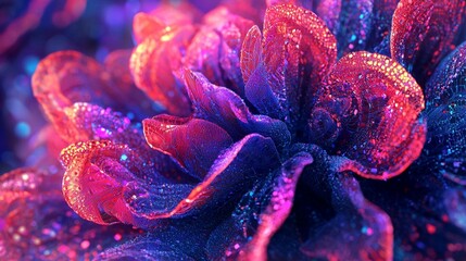 Abstract Glittering Flower