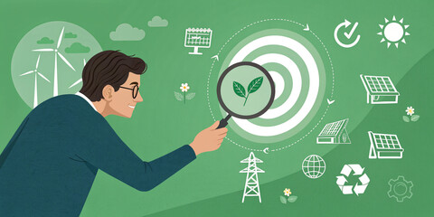 Sustainability Concept with a Man Holding a Plant for Eco-Friendly Initiatives