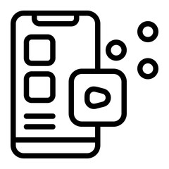 Social Media Line Icon