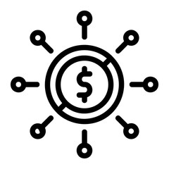Online Payment Line Icon