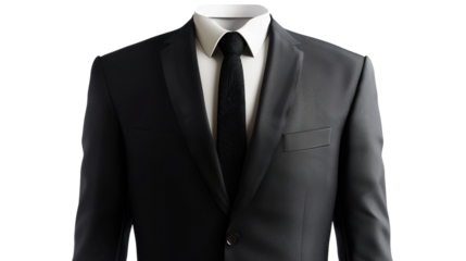 Elegant business suit with transparent background: perfect for easy integration