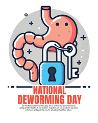 National Deworming Day on February 10 Child Health Day in India social media post banner template
