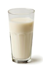 Glass of milk isolated on white background