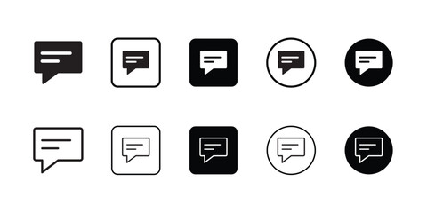 Message, comment, speech bubble, chat box, conversation, chat, talk, Essential Icons and Trending Styles for Mobile Apps, Websites, and Software. Minimalistic, Flat Design, Line Icons.