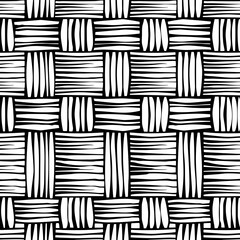 Handdrawn woven pattern seamless