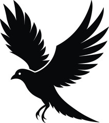 eagle vector illustration  flying bird vector silhouette