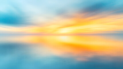 Obraz premium An abstract blur of orange and yellow hues blending harmoniously, creating a glowing and warm ambiance, giving a sense of calm while radiating warmth.