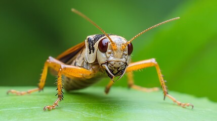 Close Observation of a Large Cricket with Detailed Exoskeleton Features : Generative AI