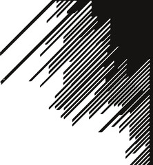 Diagonal bold lines corner border