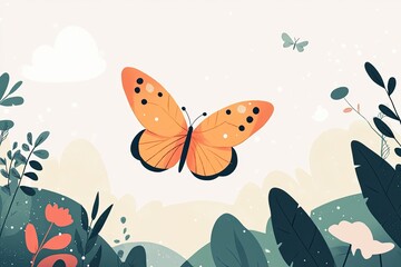 butterflies and flowers