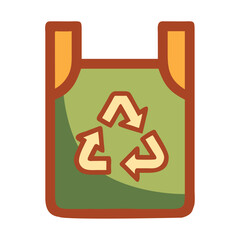 Recycled Fabric Shopping Bag Icon
