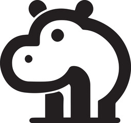 hippo minimalist logo